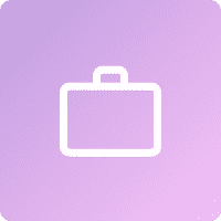 Briefcase icon on a purple background.